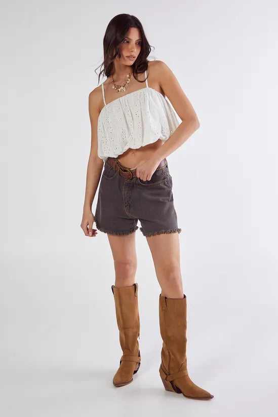 Broderie Puffball Cami Top