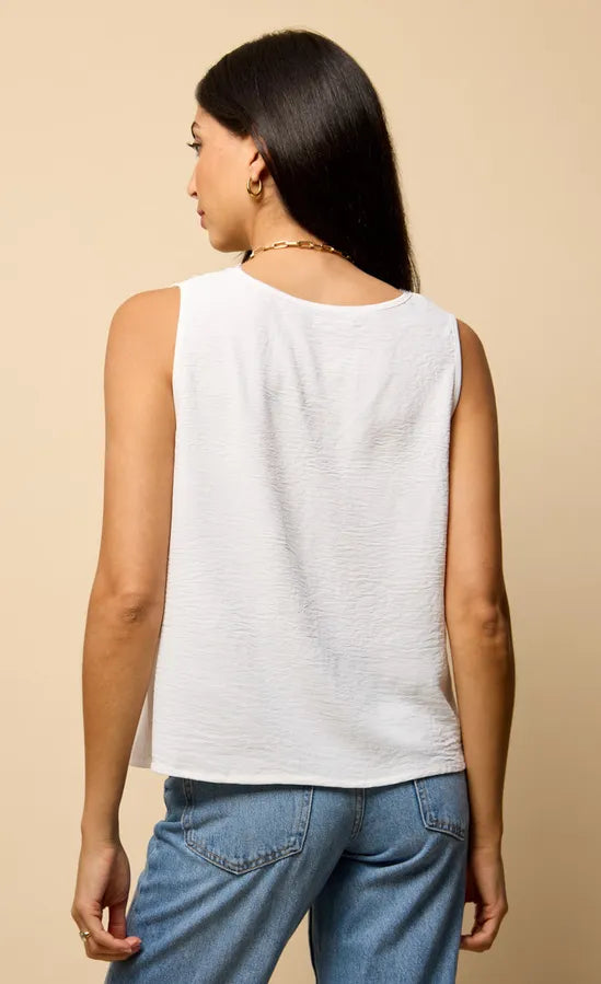 Cream Satin Lace Trim Top